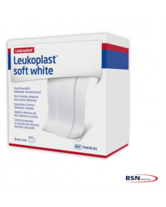 LEUKOPLAST Rouleau pansement SOFT  WHITE 5M X 6CM