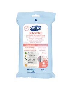 AQUA SENSITIVE GANT DE TOILETTE PRE-IMBIBE (12 UNITÉS)