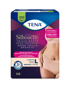 TENA SILHOUETTE PLUS TAILLE HAUTE CREME 6 GOUTTES L