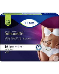 TENA SILHOUETTE NORMAL TAILLE BASSE BLANC M