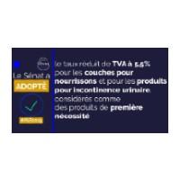 Taux TVA à 5,5% pour les protections pour incontinence.